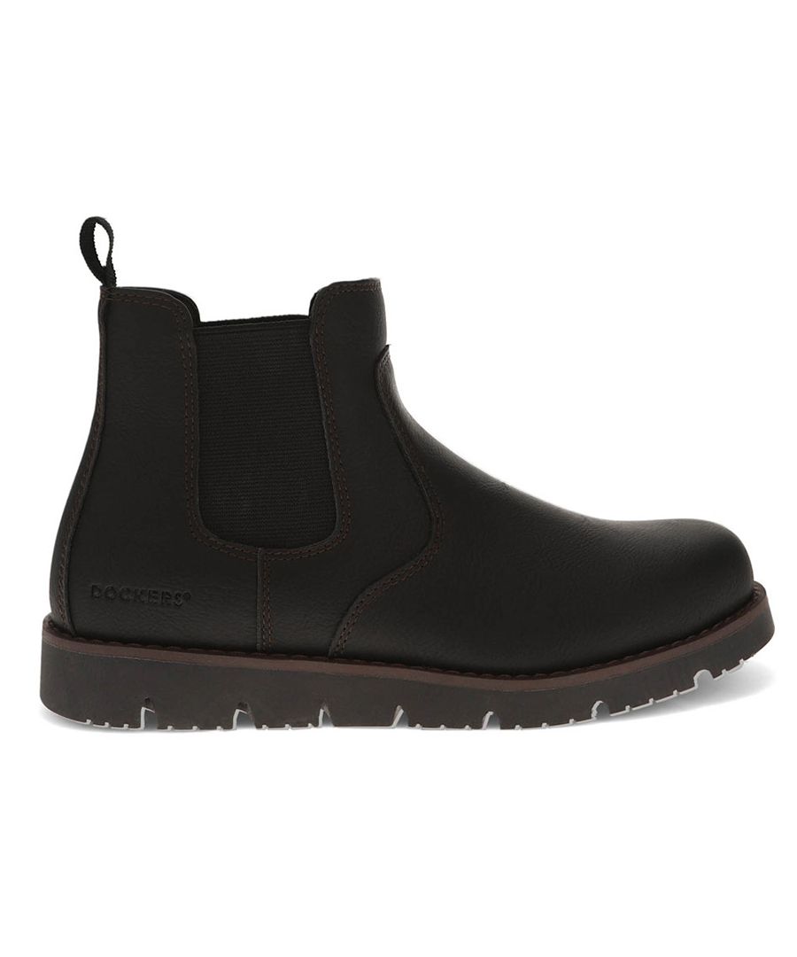 Мужские прочные повседневные ботинки-слипоны Dylan Rugged Casual Chelsea Dockers, Black — фото 2
