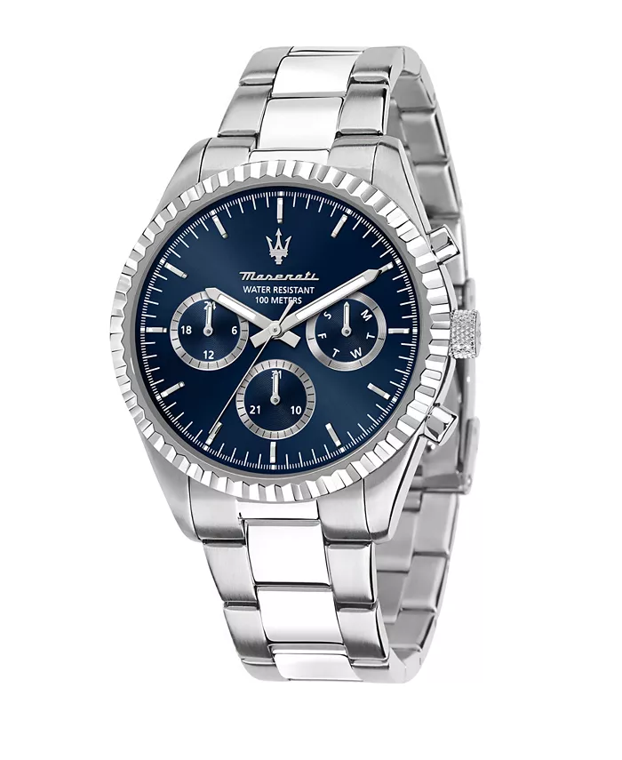 

Мужские многофункциональные часы со стальным браслетом, 43 мм Maserati