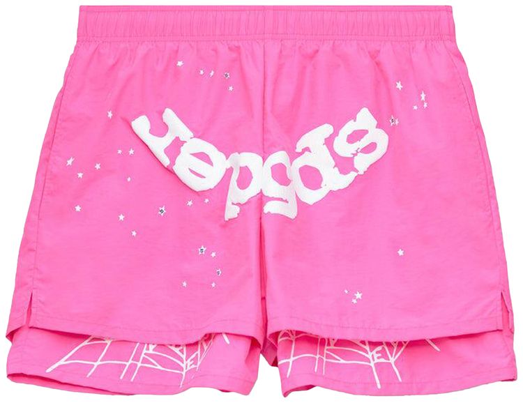 

Шорты Sp5der OG Web Double Layer Short 'Pink', розовый