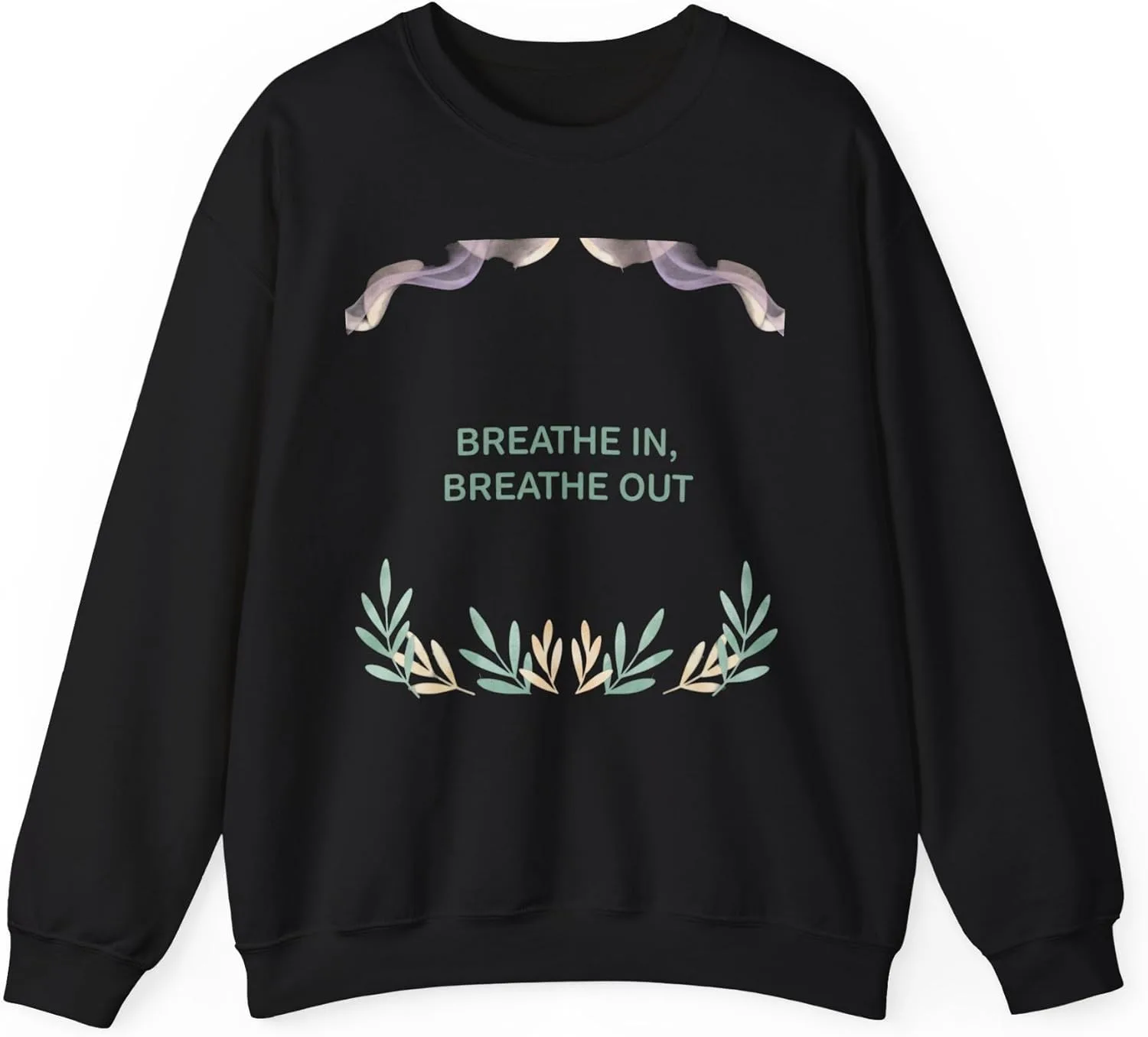 

Толстовка Breathe In Breathe Out с принтом о ментальном здоровье
