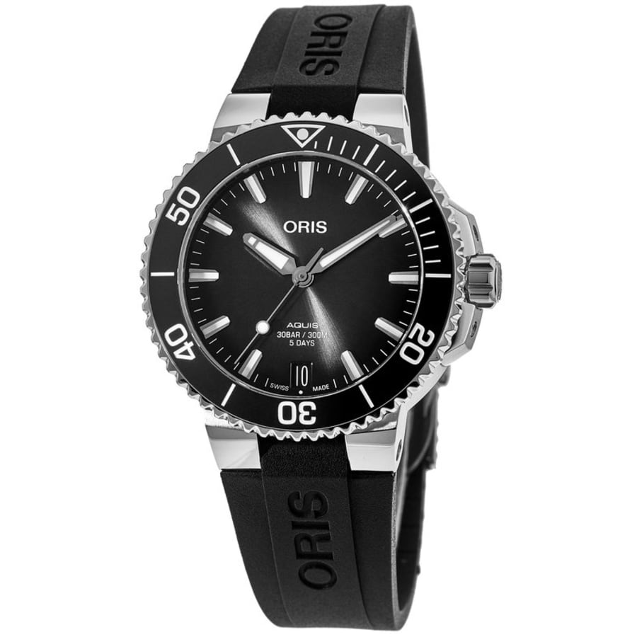 

Oris Aquis Aquispro Date Calibre 400 черный циферблат каучуковый ремешок мужские часы 01 400 7769 4154-07 4 22 74FC