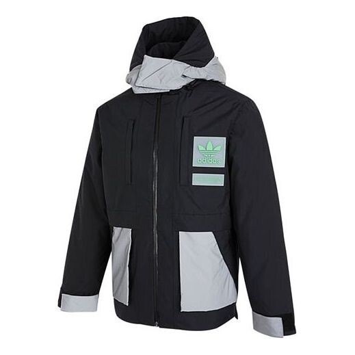 

Пуховик adidas originals Innov Fab Downj Casual Stay Warm Sports hooded down Jacket Black, черный