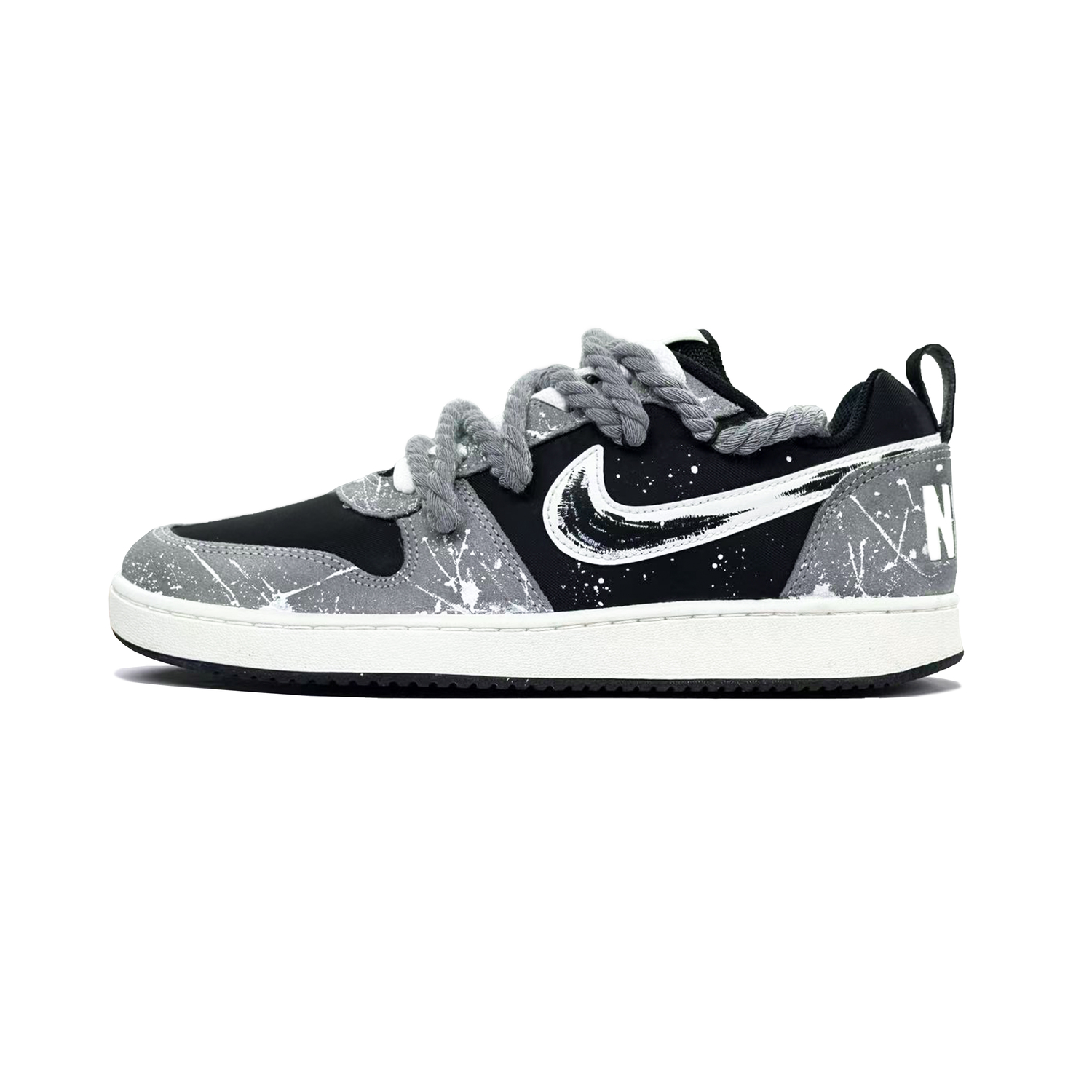 

Court Borough с амортизацией, износостойкие низкие кроссовки для скейтбординга мужские Nike, темно-серый