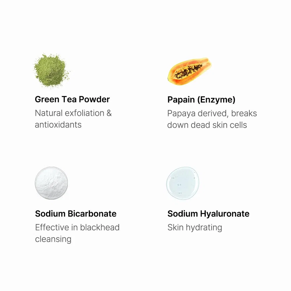 Очищающая пудра для лица «Green Tea and Enzyme Powder Face Wash» от BY WISHTREND By Wishtrend — фото 3