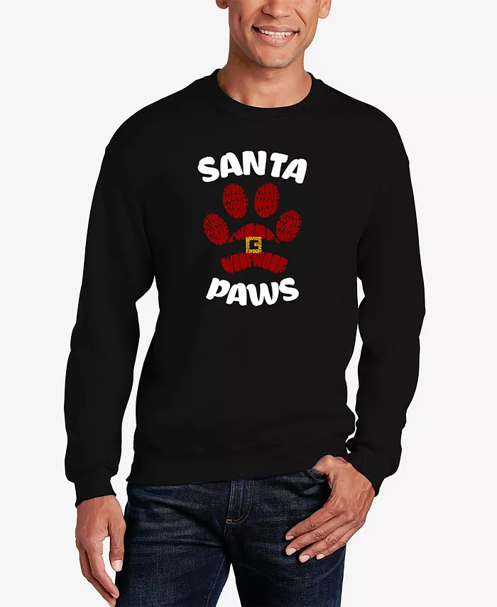 

Мужской свитшот с принтом "Santa Paws" LA Pop Art, черный