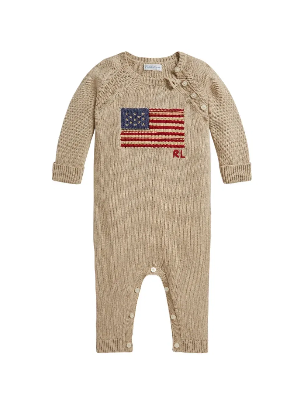 Ромпер с воротником Питер Пэн POLO RALPH LAUREN KIDS, бежевый