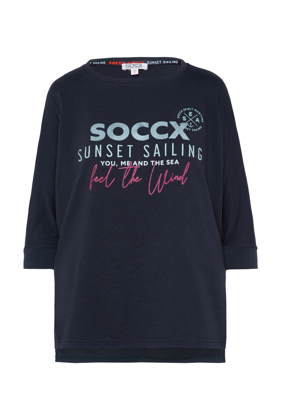 

Рубашка Soccx, цвет marine blue/Aqua