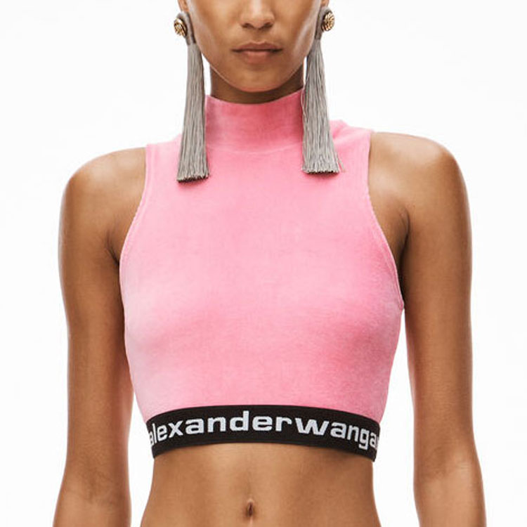 Футболка-майка женская цвета лотос Alexander Wang — фото 3