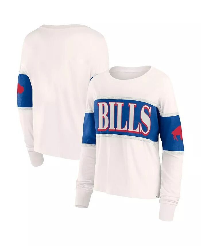 

Женская кремовая футболка Buffalo Bills Antique Block с длинными рукавами Fanatics, слоновая кость/кремовый