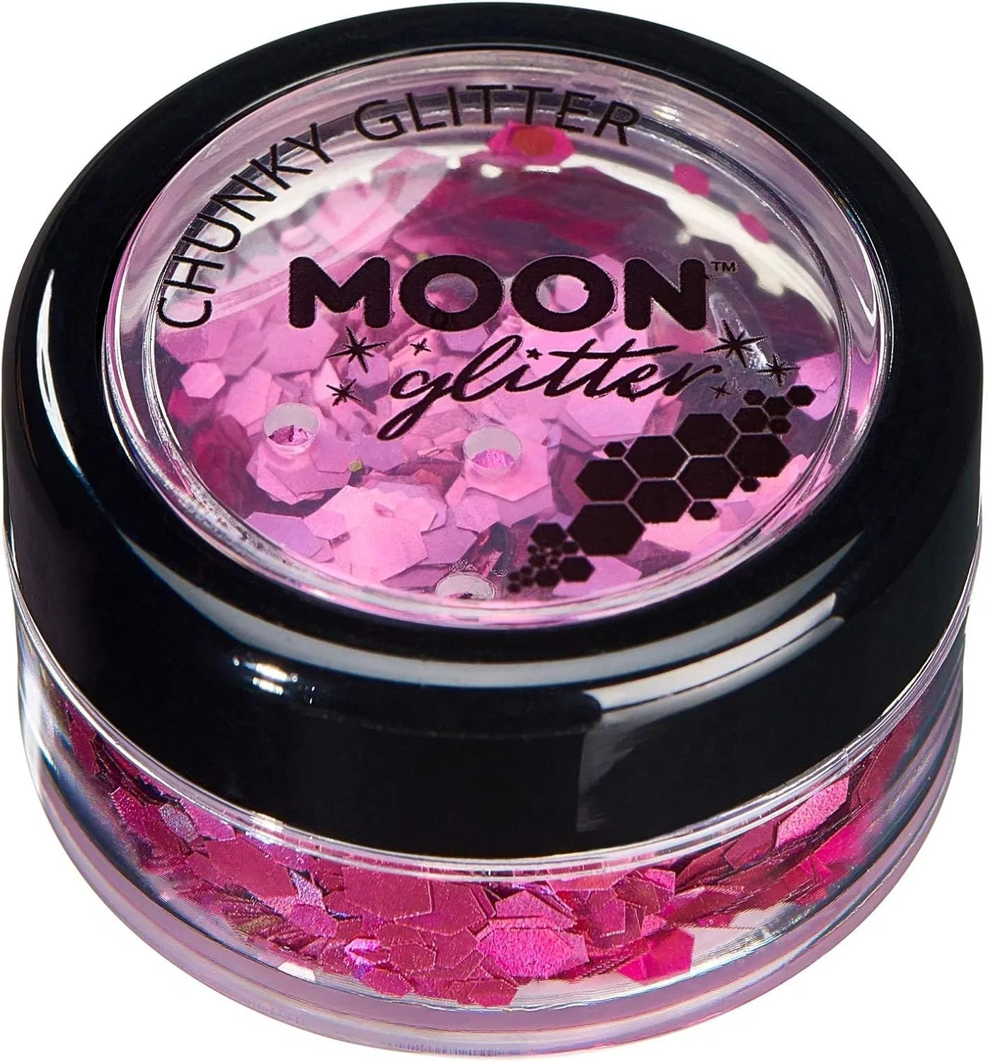 Глиттер для лица и тела Holographic Chunky Moon Glitter 3 г розовый