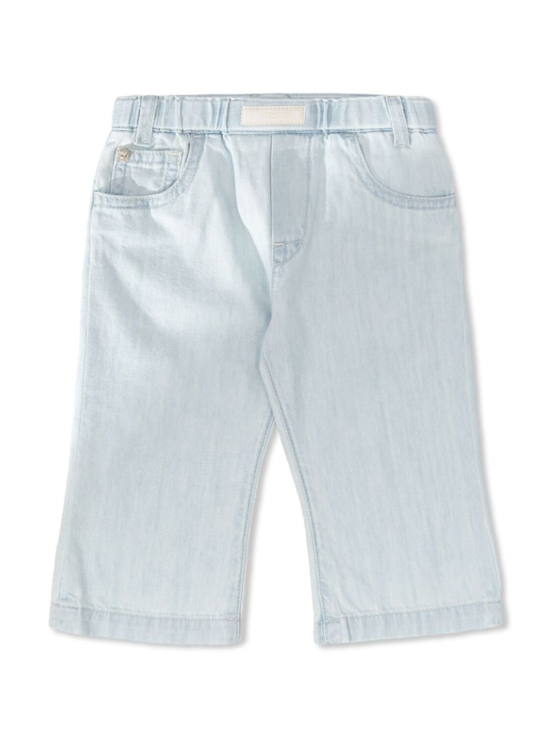 

Джинсы с эффектом потертости Versace Kids, синий