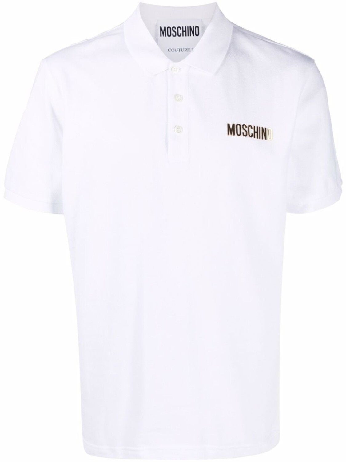 

Moschino рубашка поло с логотипом, белый
