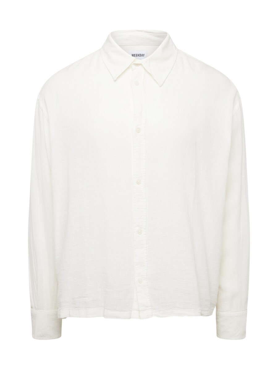 

Повседневная рубашка WEEKDAY Regular fit Button Up Shirt, белый