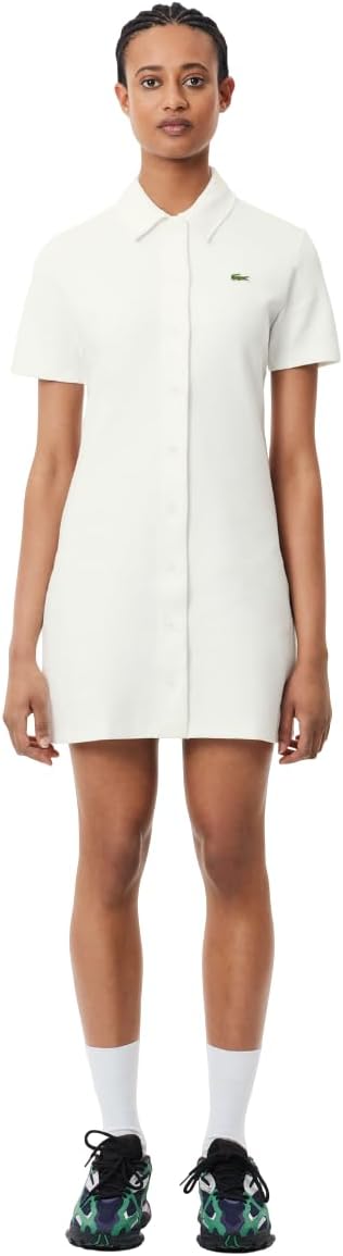 

Женское платье-поло Lacoste из органического хлопка на пуговицах, Flour
