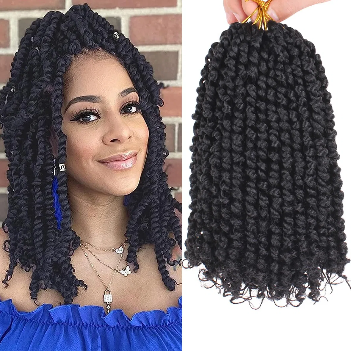 Искусственные волосы для плетения «Passion Twist» 10 дюймов от Leeven Leeven, 1B#
