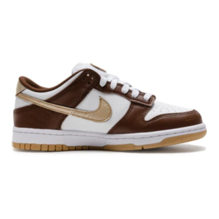 Кроссовки для скейтбординга Dunk Kids GS Low-top коричневато-желтовато-белые Nike, белый — фото 2