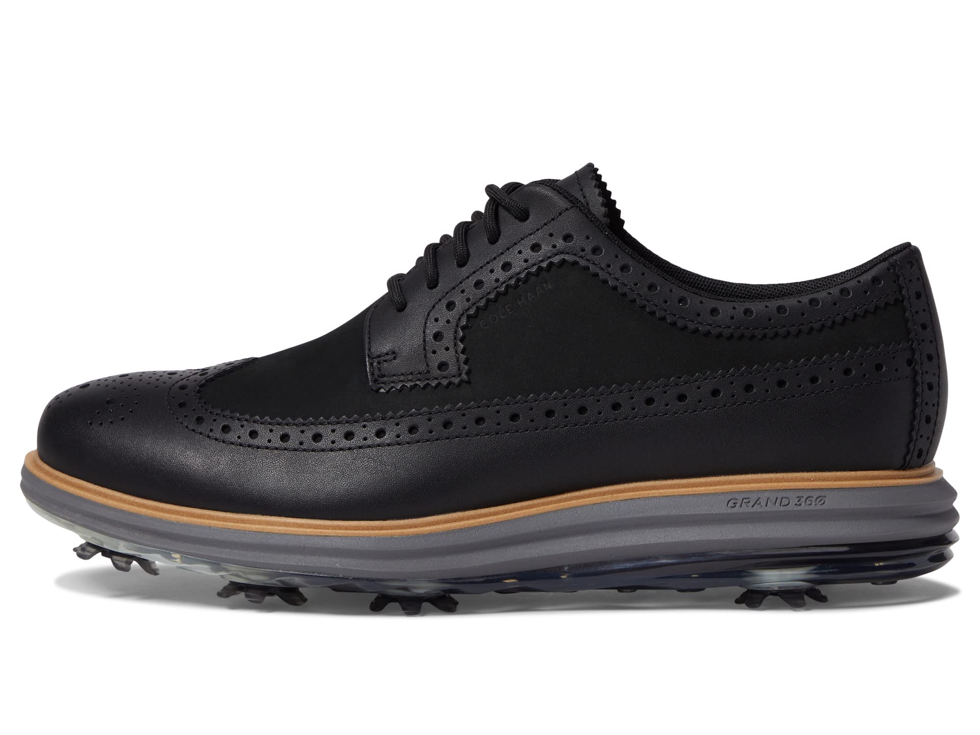 Кроссовки Cole Haan Originalgrand Tour Golf Waterproof, цвет Black/Natural/Quiet Shade — фото 4