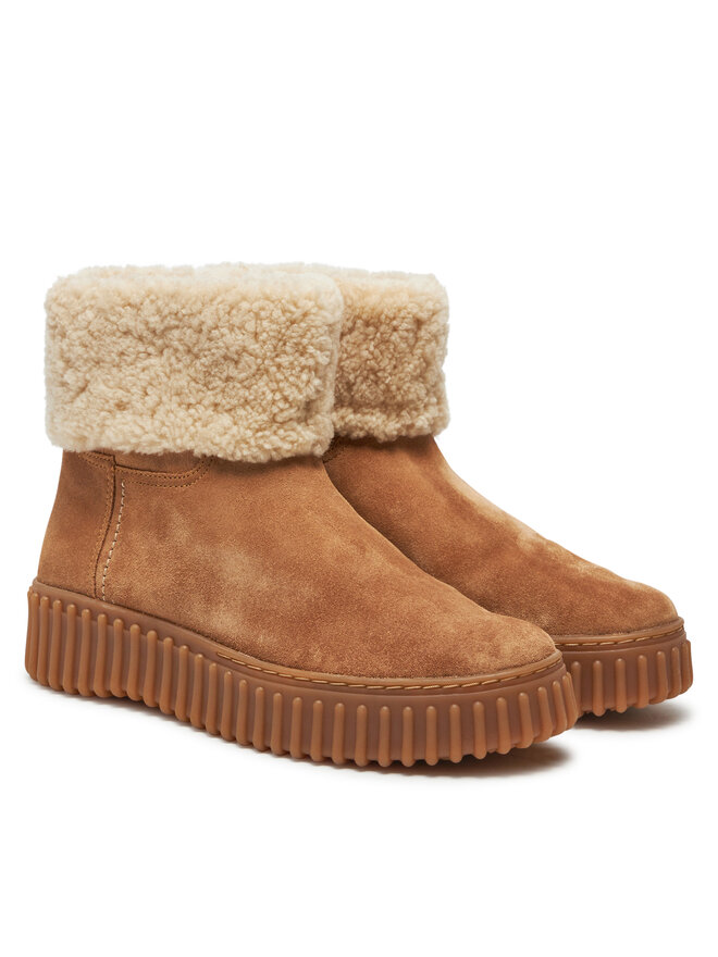 Ботильоны на плоской подошве Clarks, коричневый — фото 3