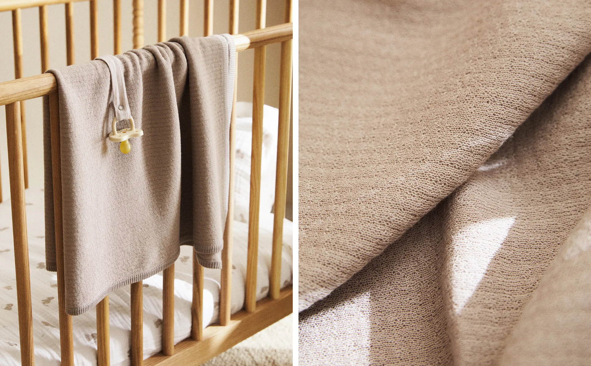 

Детское одеяло из хлопкового муслина Zara Home, коричневый