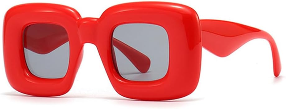 

Солнцезащитные очки UV400 с металлическими шарнирами, яркой оправой и толстым каркасом, идеально подходят для женщин и мужчин, для бега и занятий спортом на открытом воздухе UYPTK, Red Grey