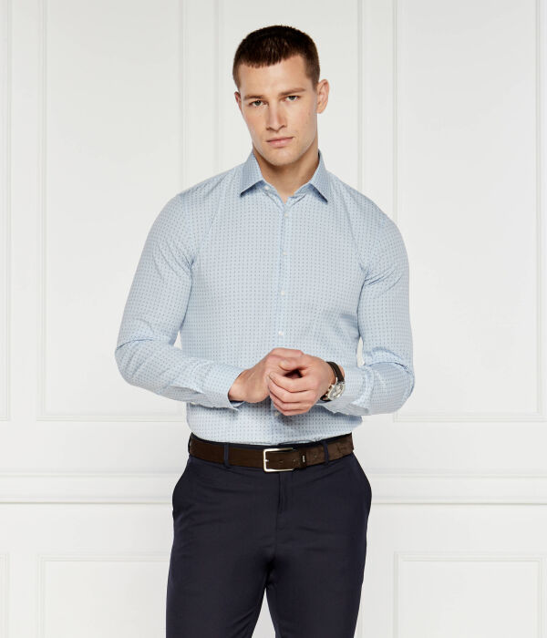 Поплиновая рубашка Slim fit Calvin Klein, синий — фото 3