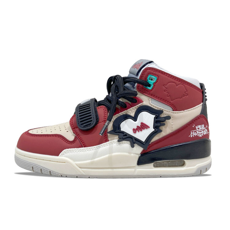 

Кроссовки MQGAll Vintage Basketball Shoes Unisex High-top, черный/красный