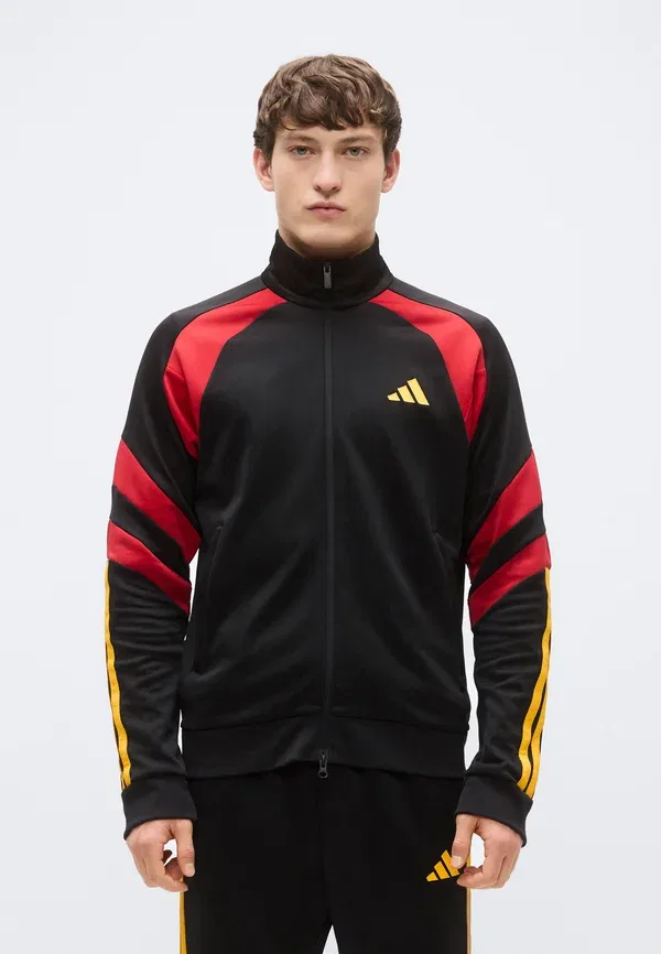 Куртка тренировочная Adidas Sportswear Tiro, черный/командный пауэр ред/колледжиат голд