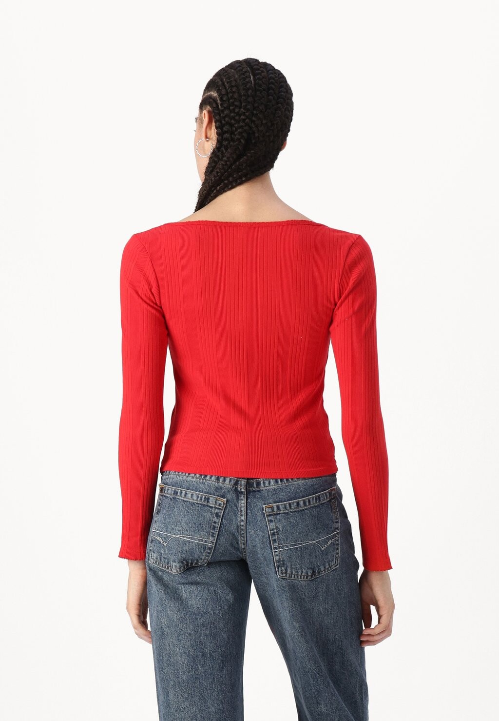 

Топ с длинными рукавами OLIVIA PICOT BDG Urban Outfitters, красный