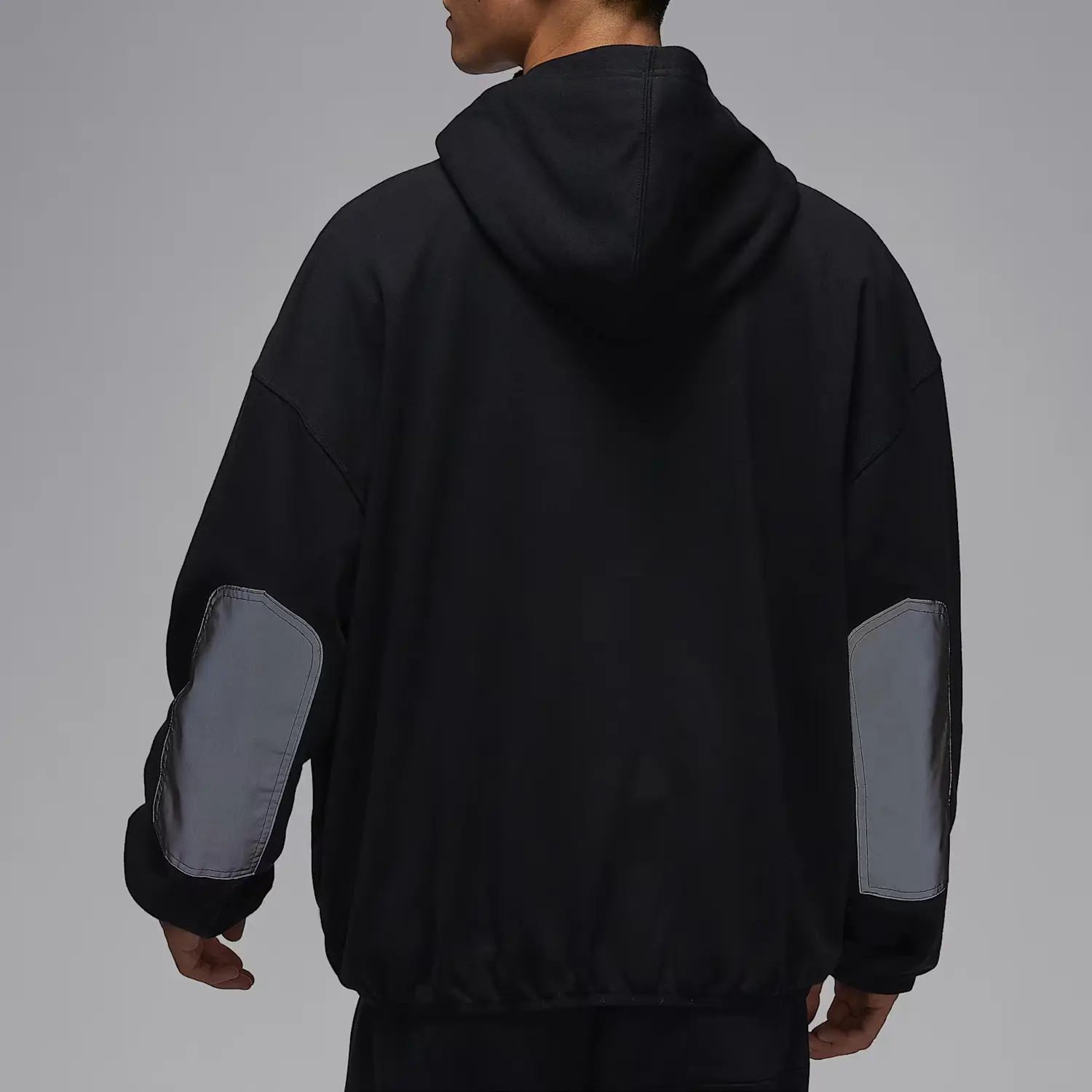 Бруклинский мужской худи на молнии Hike Mike Jordan, черный/army хаки/metallic серебряный — фото 4