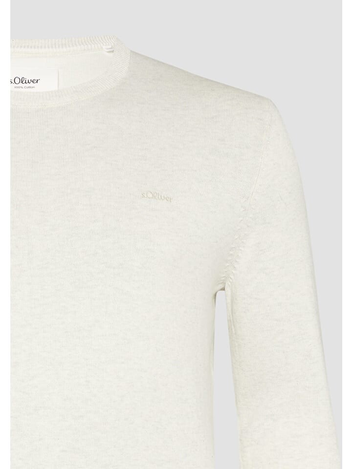 

Пуловер s.Oliver Strickpullover langarm, кремовый