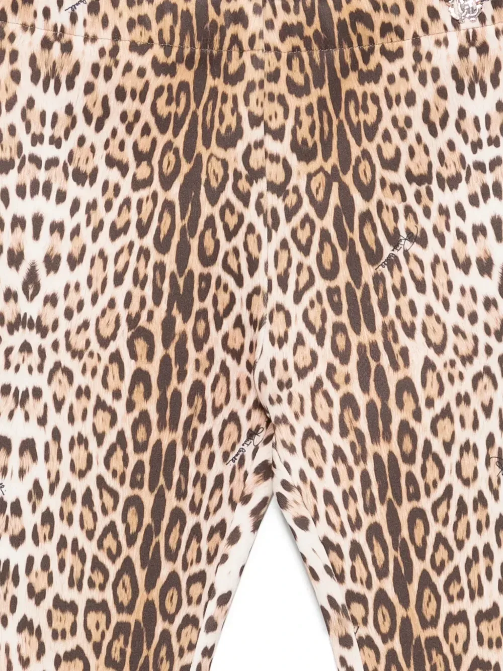 Брюки с леопардовым принтом Roberto Cavalli Junior, бежевый — фото 3