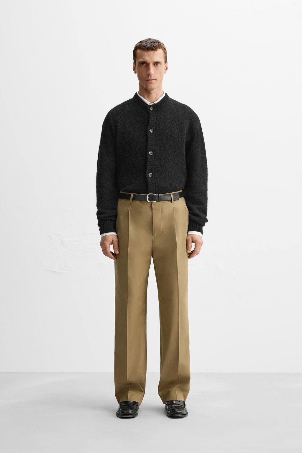 

Плиссированные брюки ZARA, песочный