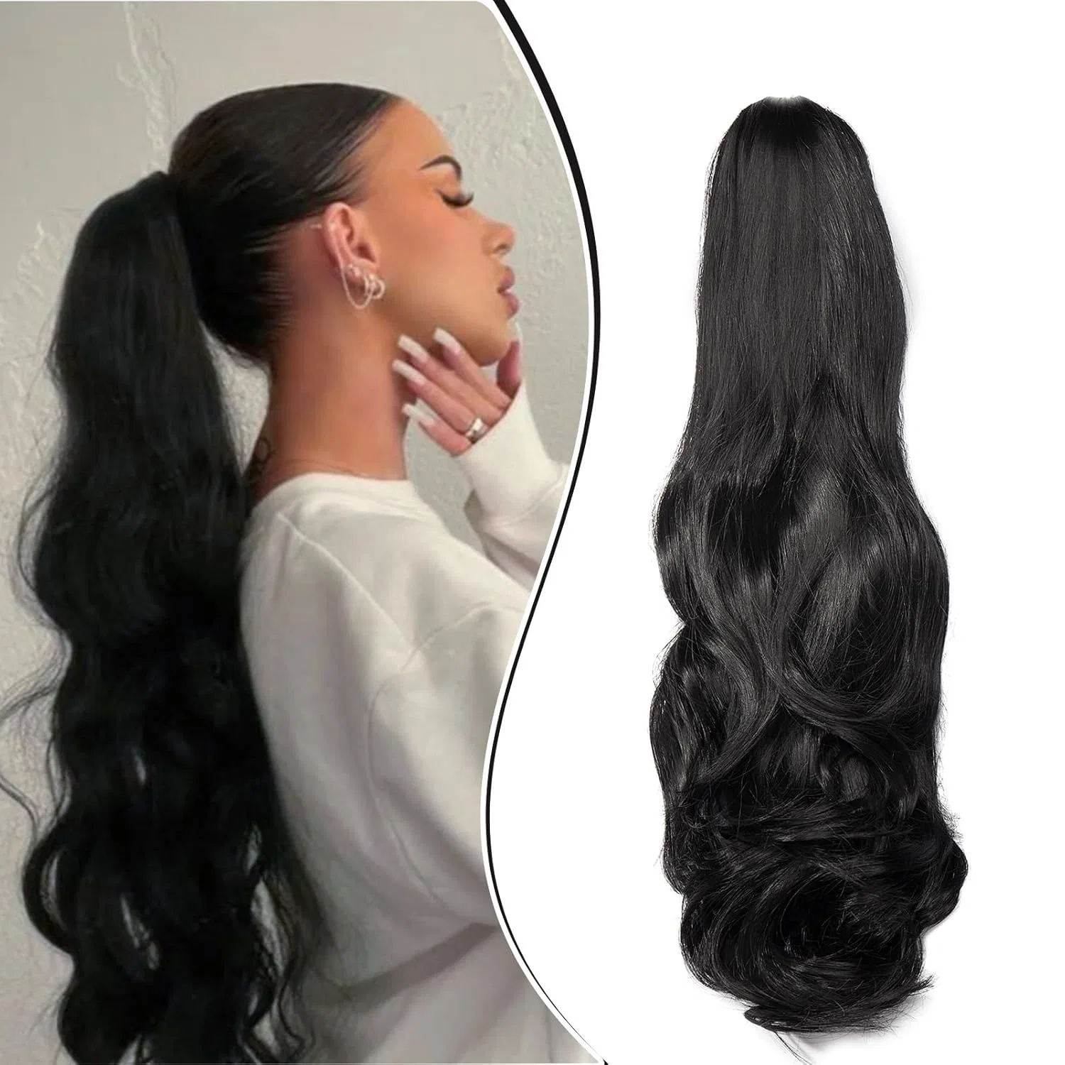 Накладной хвост «Ponytail Hairpiece Braid Extension» с заколкой, 45 см Dcbaboo