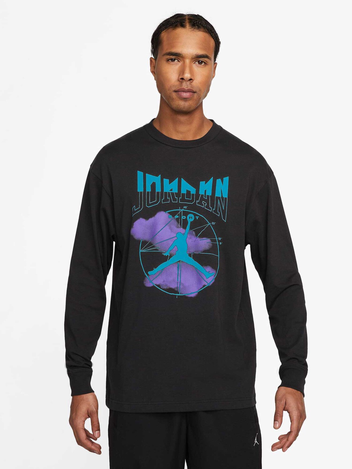 

Блуза Jordan M J SPRT LS GFX CREW, черный