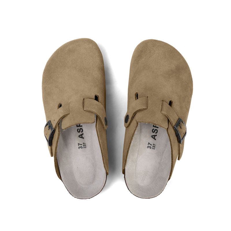 ASFVLT SNEAKERS Коричневые женские тапочки с пробковой подошвой, бесшумные, устойчивые к истиранию и скольжению, с закрытым носком, цвет Khaki — фото 4