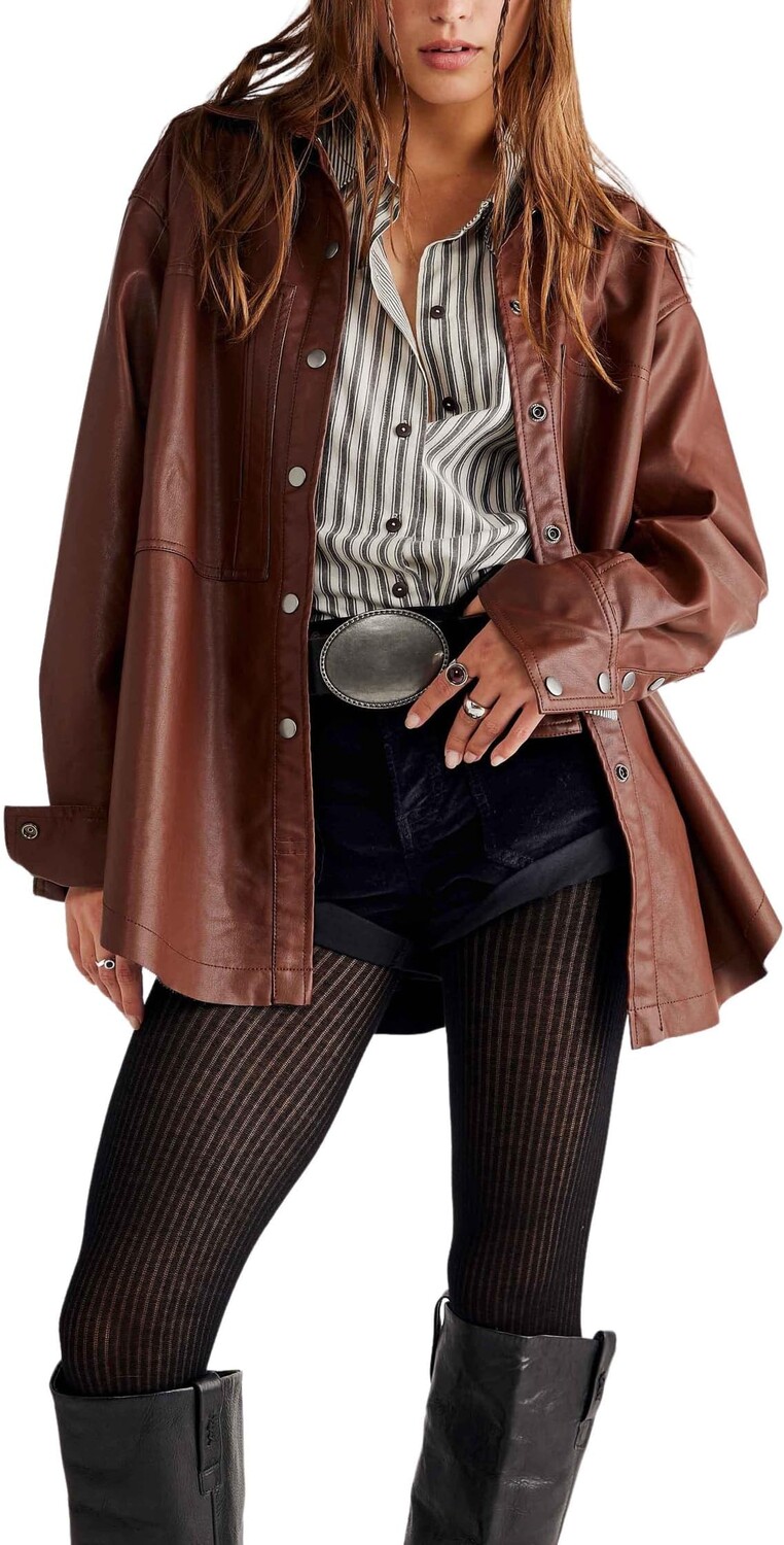 

Рубашка Free People Easy Rider, цвет Desert Topaz