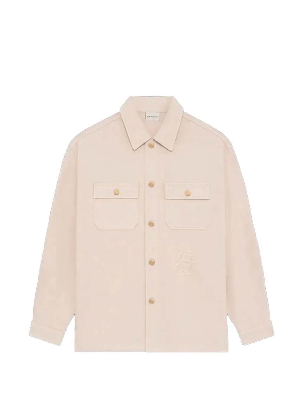 

Джинсовая рубашка с карманом и пуговицами Drole De Monsieur, бежевый