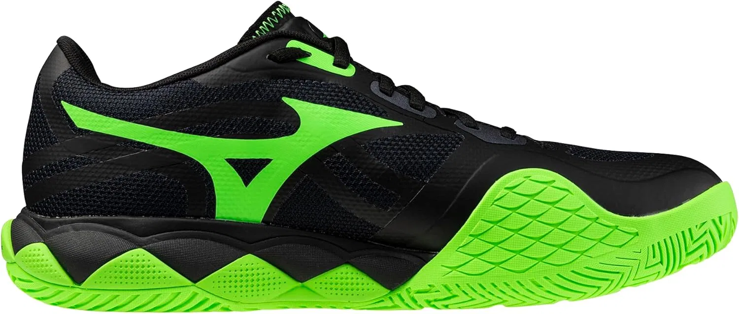 Мужские кроссовки для тенниса и ракеточных видов спорта Mizuno Wave Enforce Tour 2, черные-зеленые — фото 3