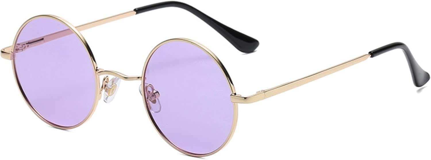 

Небольшие круглые поляризованные солнцезащитные очки для женщин и мужчин, классический винтажный ретро-стиль, защита от ультрафиолета UV400 WDZAYXC, Black,red.pink,yellow