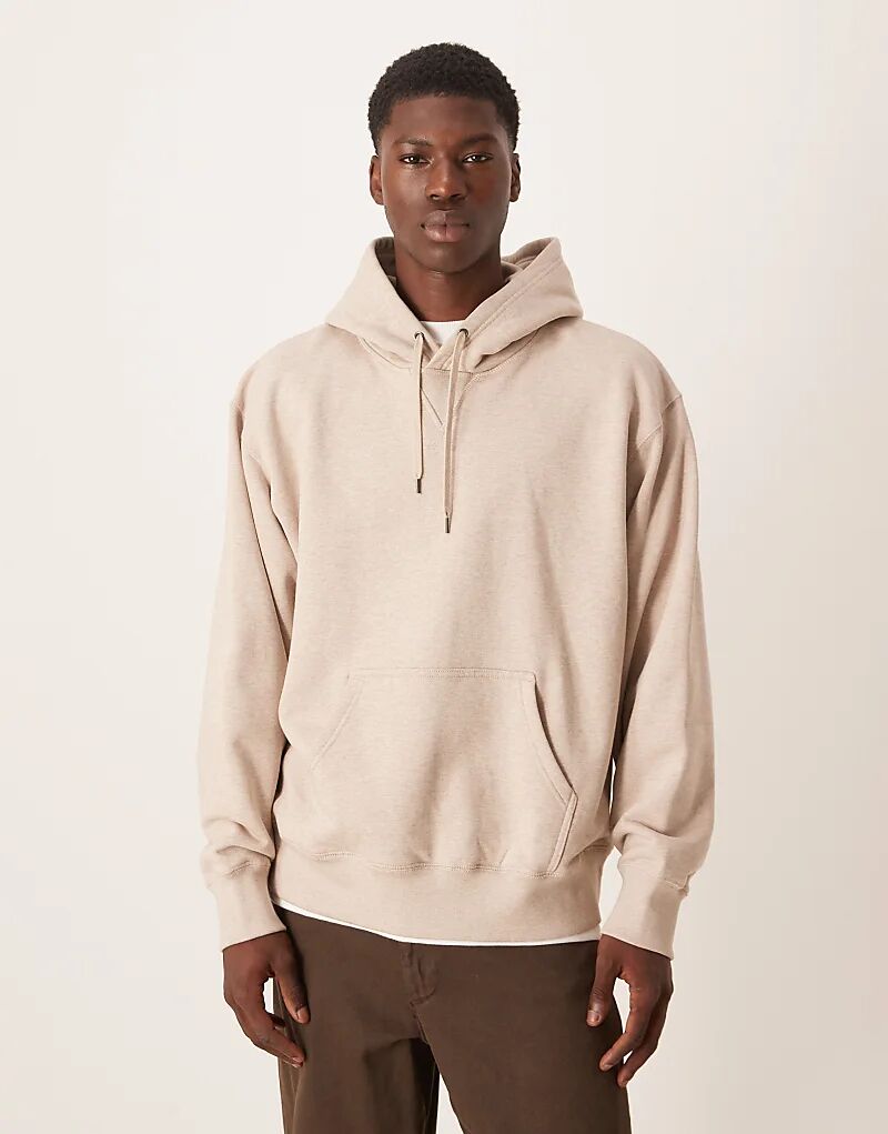 

Толстовка свободного кроя ARKET из плотной ткани с начесом бежевого цвета