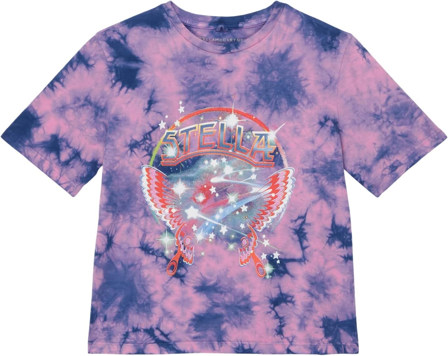 

Футболка Stella Mccartney Tie-Dye Tee with Cosmic Stella Print, разноцветный