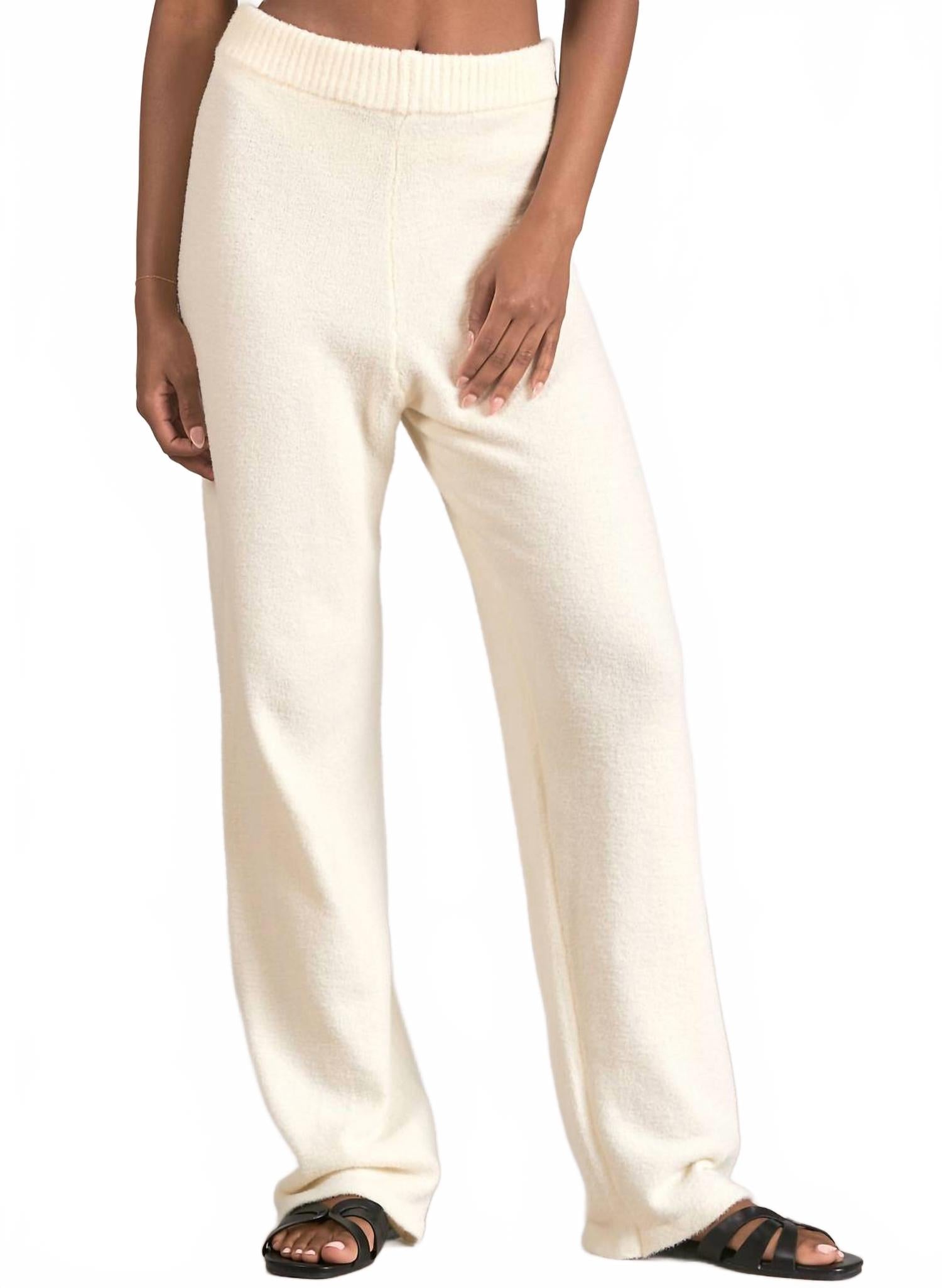 

ELAN Брюки прямого кроя Lounge кремового цвета