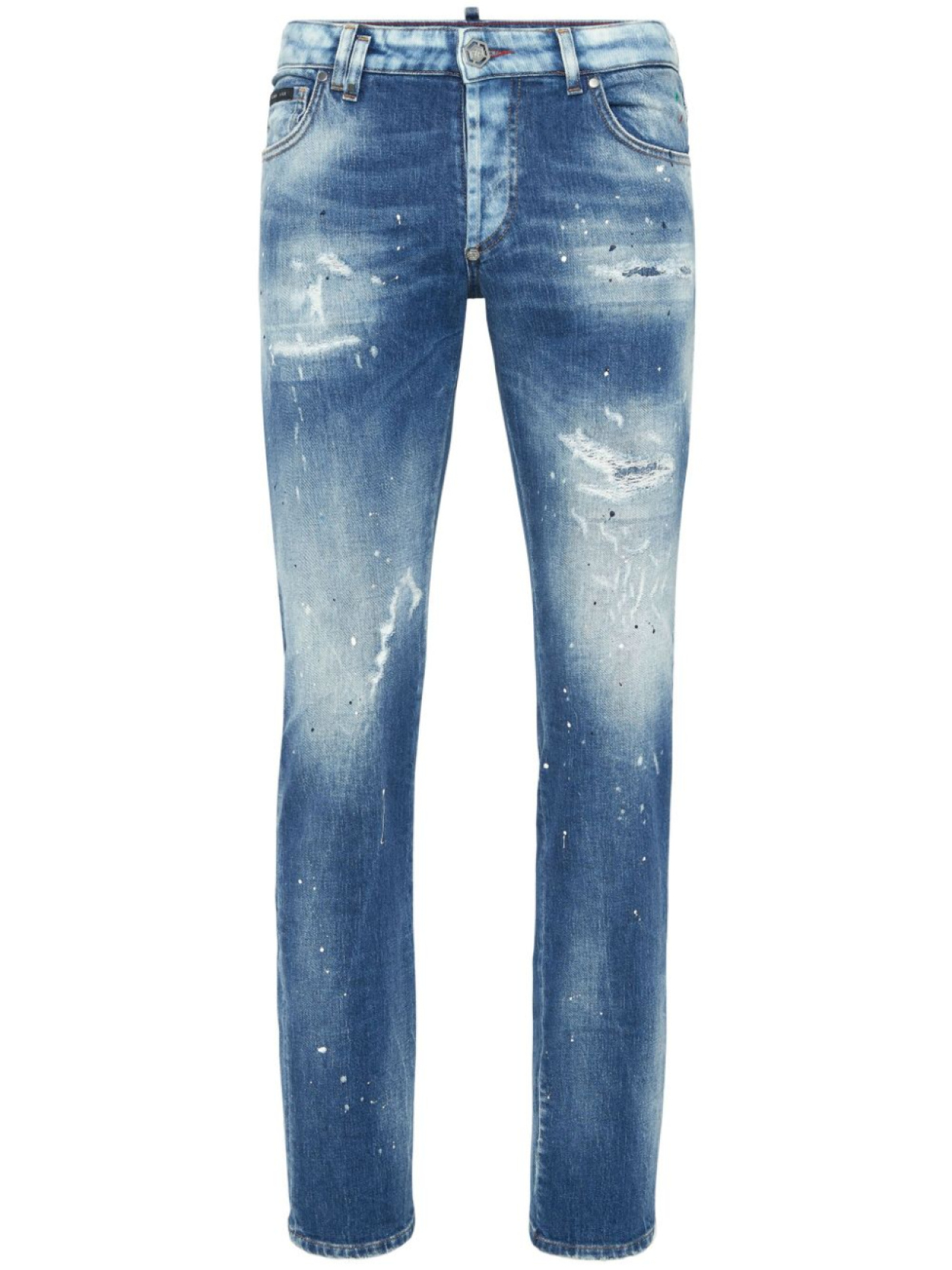 

Philipp Plein джинсы с аппликацией, синий