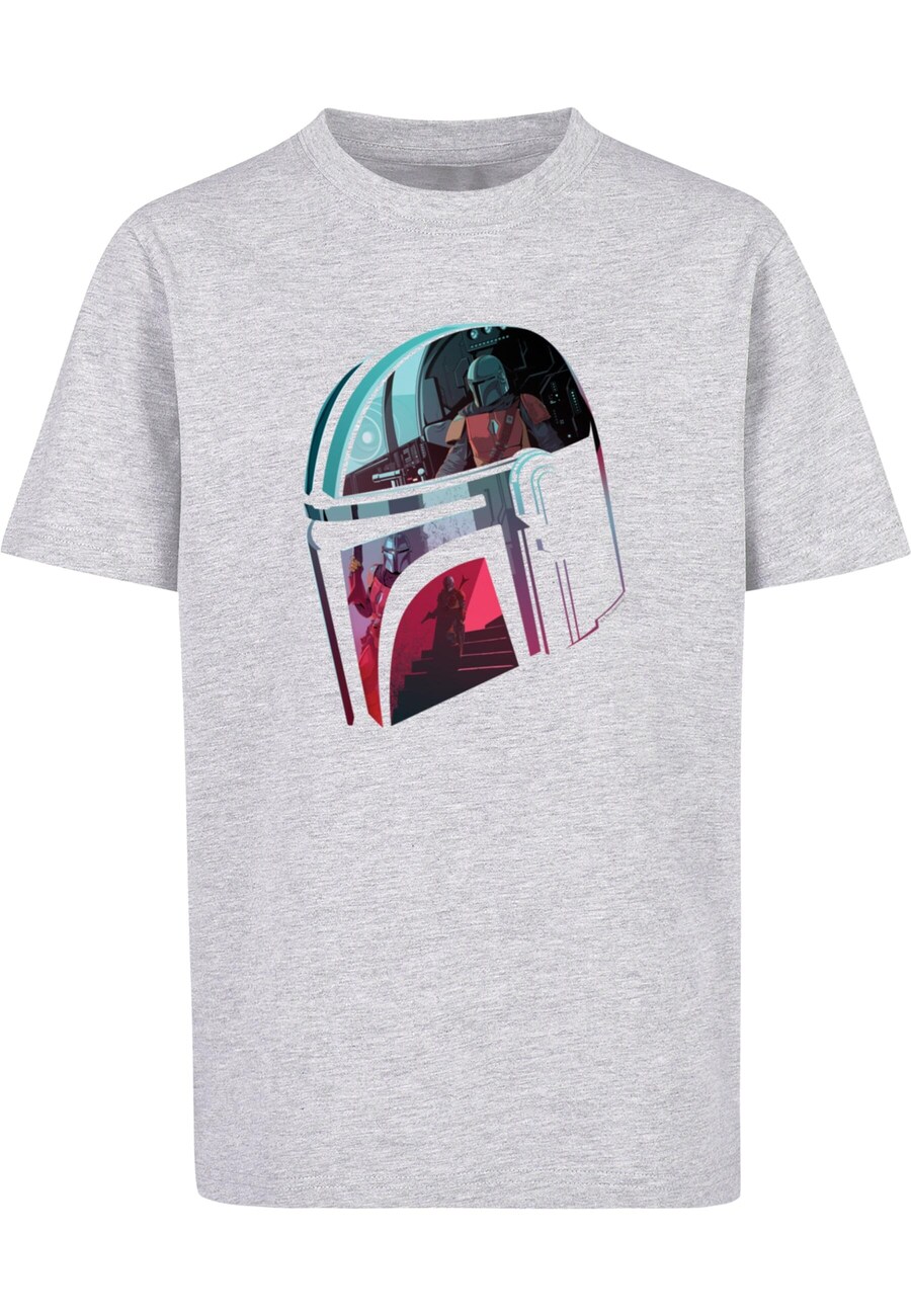 

Рубашка ABSOLUTE CULT Star Wars - Mandalore Helmet Reflection, серый