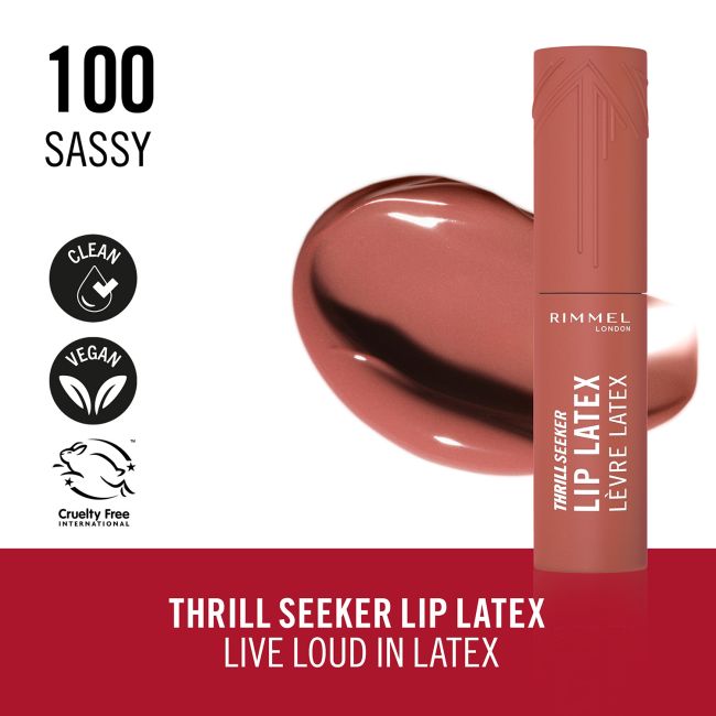 Жидкая губная помада из латекса Rimmel, цвет 100 sassy, 6 мл — фото 3
