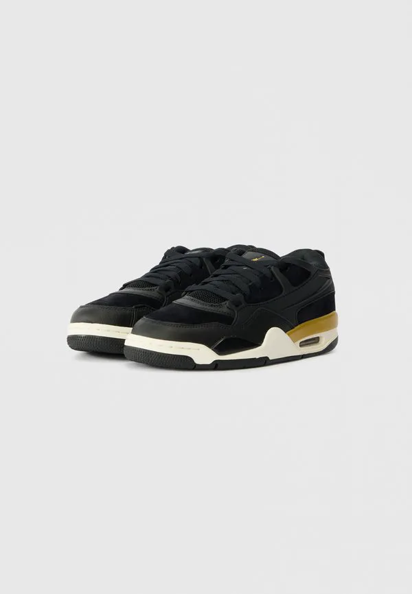 Кроссовки air jordan 4 унисекс с высоким верхом Jordan, Black/Gold-Coloured/Sail — фото 2