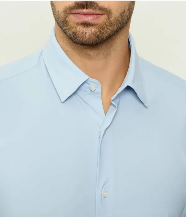 Футболка P-HANK-SK-261 slim fit Boss, небесно-голубой — фото 4