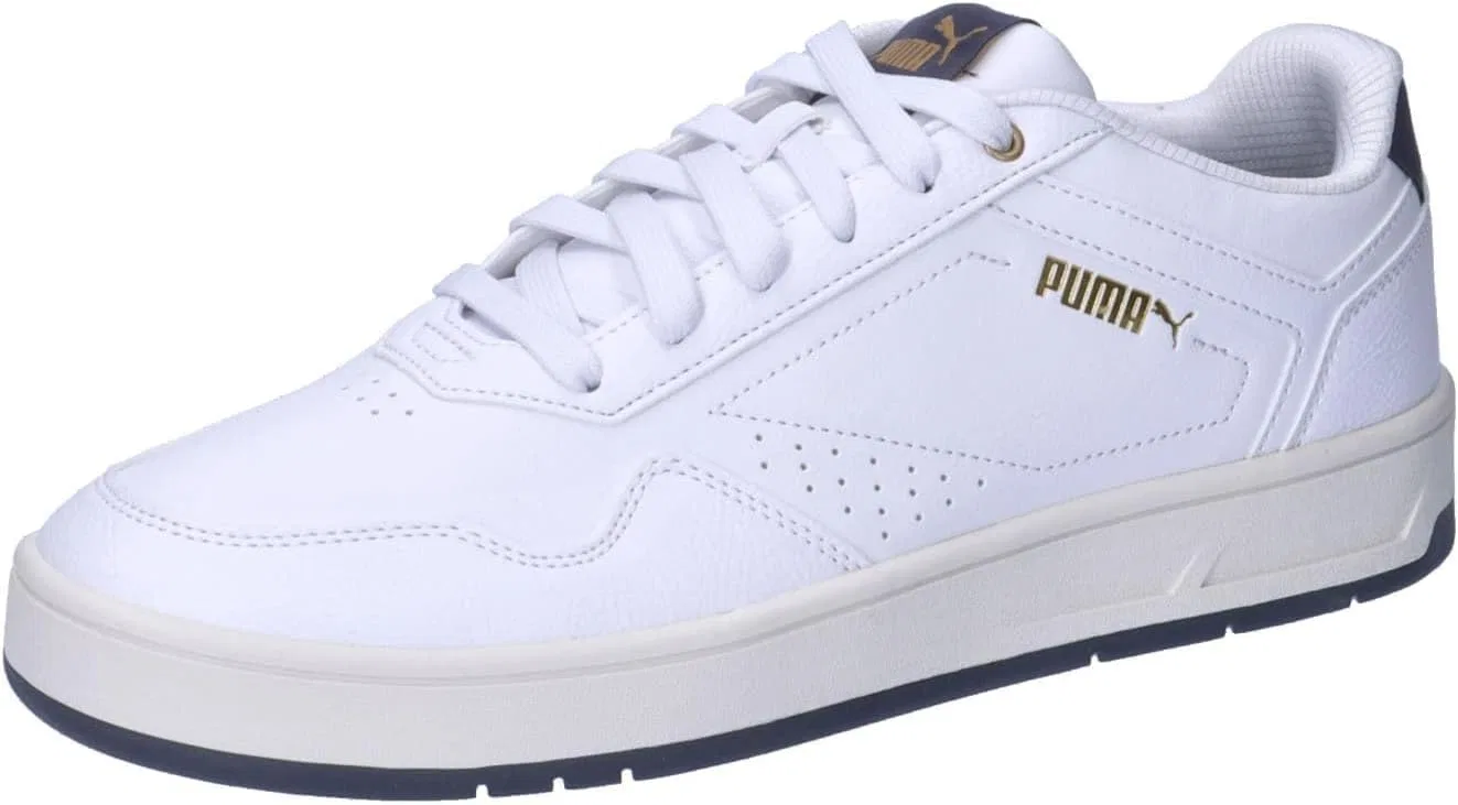 Мужские спортивные кроссовки Puma Court Classic 353780, Puma White Galactic Gray Puma Gold