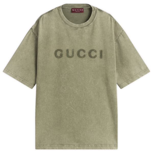 

Футболка с выцветшим логотипом Gucci, зеленый