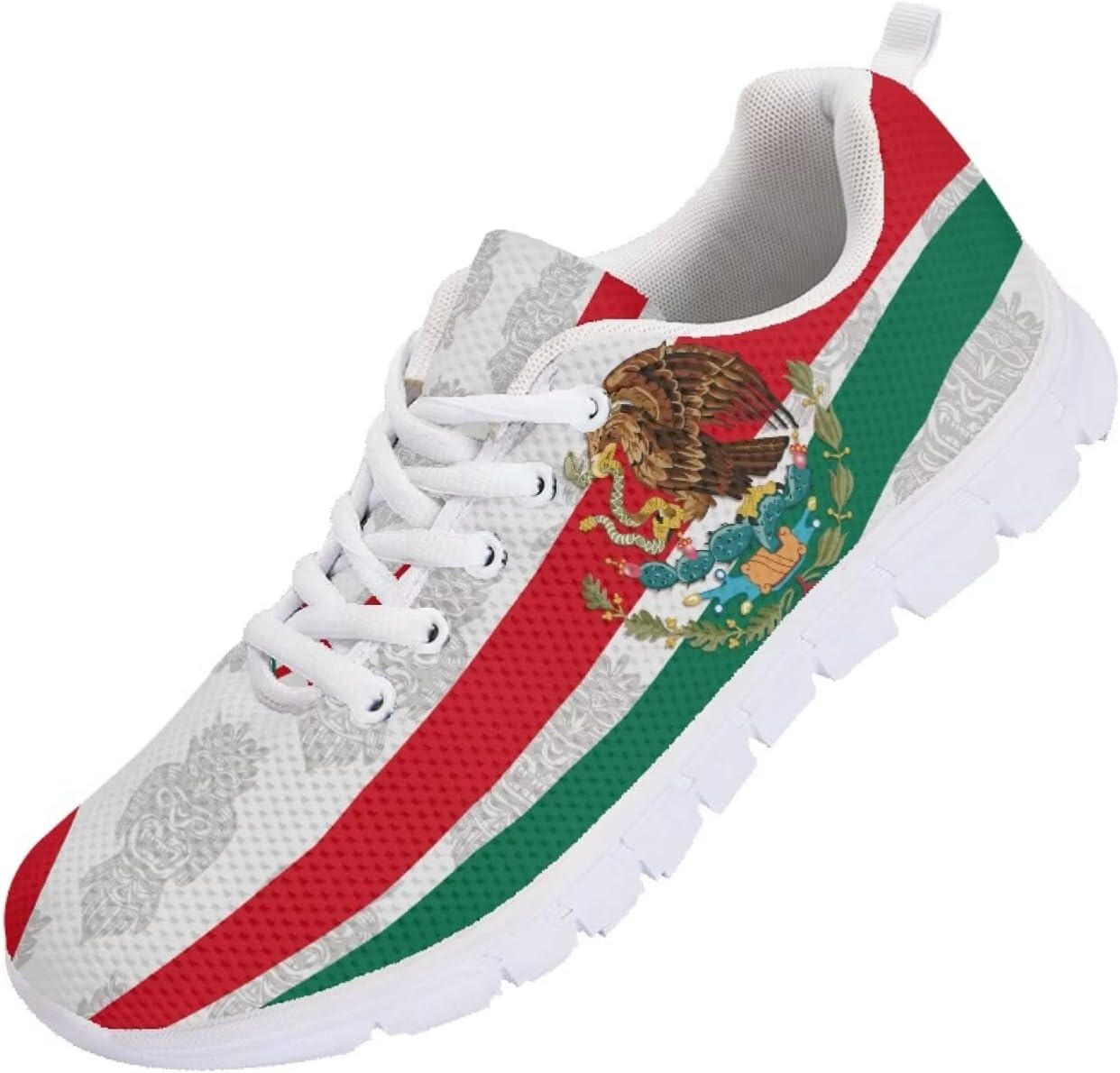 

Женские и мужские кроссовки для бега, модные кеды, легкие спортивные кроссовки для фитнеса и тренировок, для тенниса, бега и походов Getelinseng, Mexican Flag